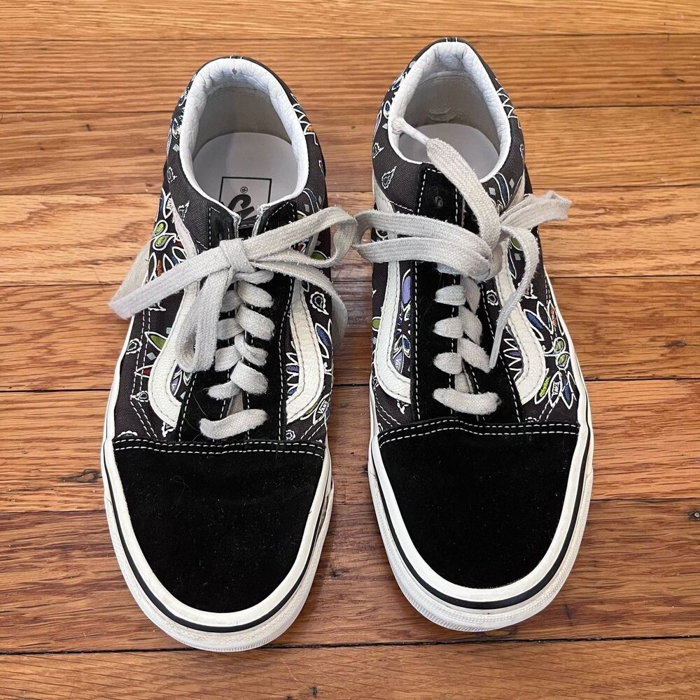 Vans Old Skool Liberty Fabric Multi-Paisley Skate Sneakers Women's Size 7.5
